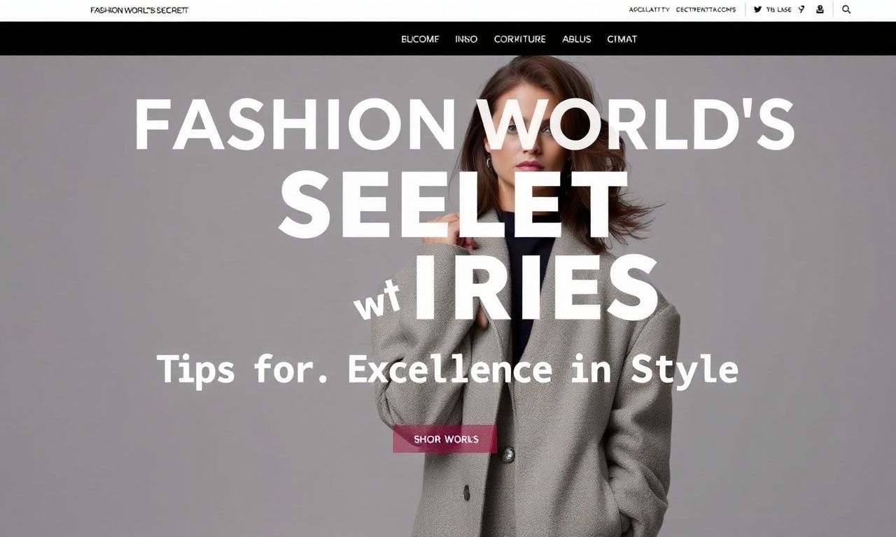 Moda Dünyasının Gizli Günlükleri: Stildeki Üstünlük İçin Öneriler