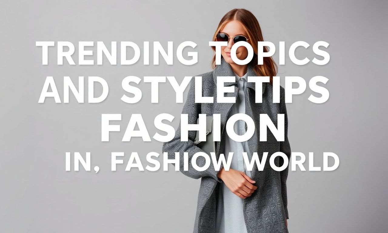 Moda Dünyasında En Gündemli Trendler ve Stil İpuçları
