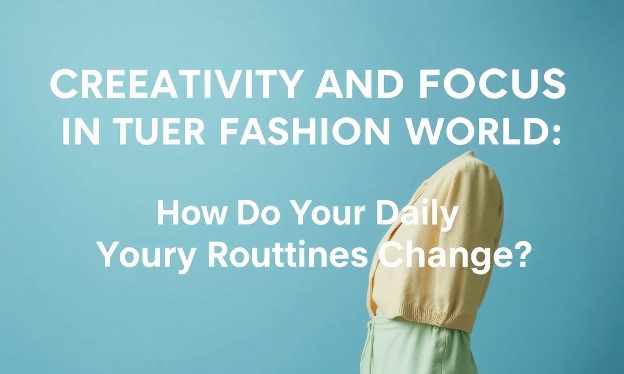 Moda Dünyasında Kreativite ve Odaklanma: Günlük Rutinleriniz Nasıl Değişir?
