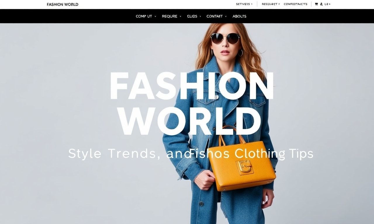 Moda Dünyası: Stil Trendleri ve Giyim İpuçları