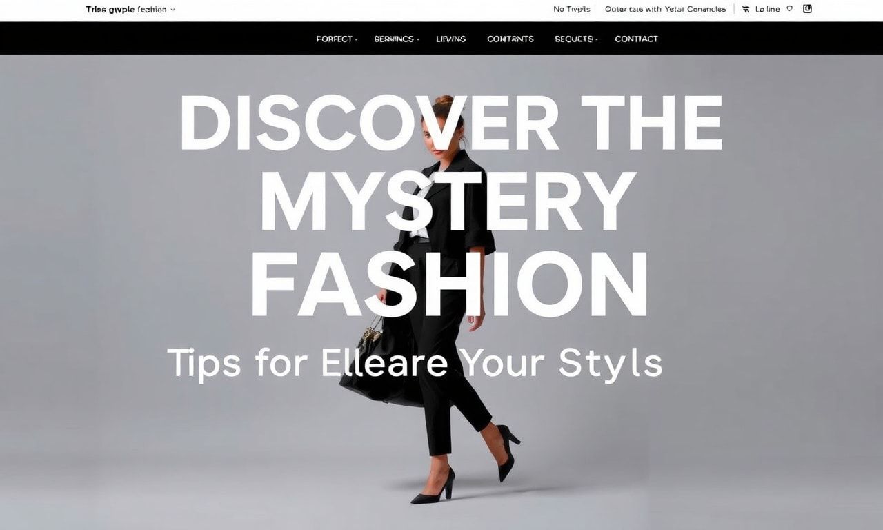Modanın Gizemini Keşfedin: Stillerinizi Yükseltmek İçin İpucular